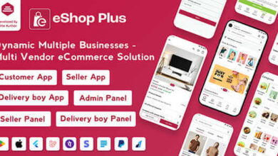 eShop Plus Multi Vendor eCommerce Flutter App with Laravel Admin Panel