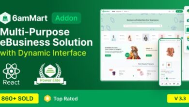 6amMart React User Website Script