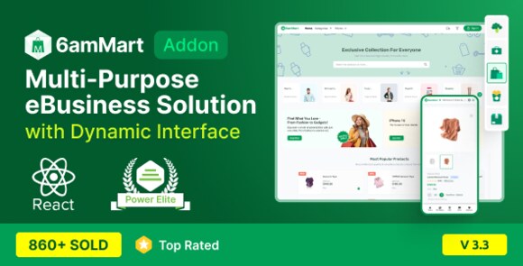 6amMart React User Website Script