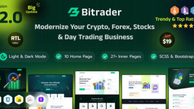 Bitrader Crypto Stock and Forex Trading Business HTML Template