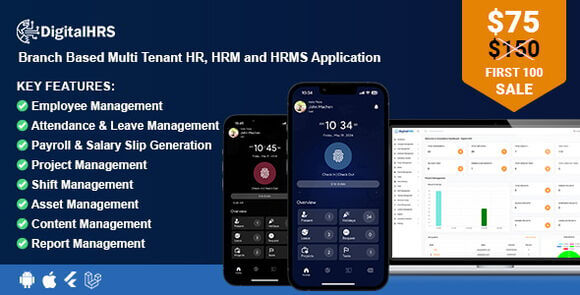 DigitalHR Branch Based Multi Tenant HR HRM and HRMS Application