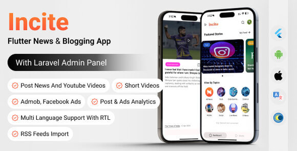 Incite News App Short News Complete Solution Source