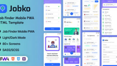 Jobko Job Finder Mobile PWA HTML Template