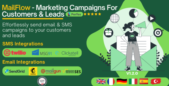 MailFlow Marketing Campaigns for Customers and Leads Perfex CRM