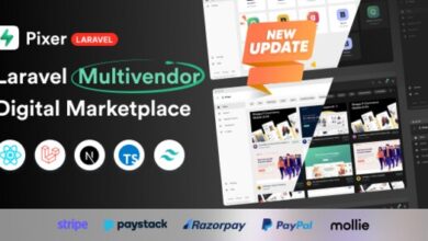 Pixer React Laravel Ecommerce Multivendor Digital Marketplace Nulled Script