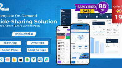 ReadyRide Complete Ride Sharing Rider Driver Mobile Apps with Web Admin