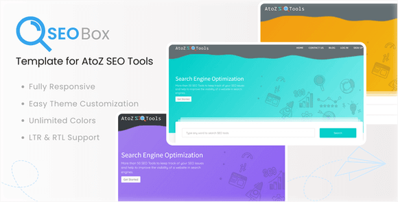 SEOBox Template for AtoZ SEO Tools Theme