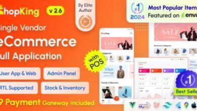 ShopKing eCommerce App with Laravel Website Admin Panel with POS Inventory