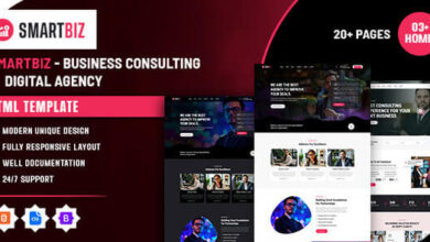 Smartbiz Business Consulting and Digital Agency HTML Template