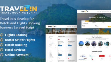 Travelin Hotel and Air Tickets Booking Laravel Script