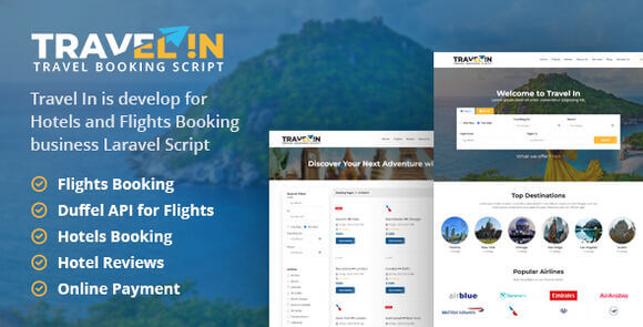 Travelin Hotel and Air Tickets Booking Laravel Script
