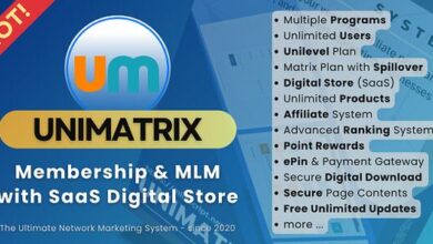 UniMatrix Membership and MLM Script with SaaS Digital Store