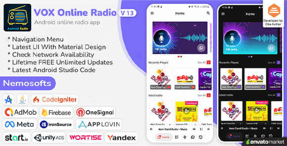 VOX Radio Online Radio Streaming App Source