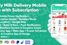 Dairy Products Grocery Daily Milk Delivery Mobile App with Subscription