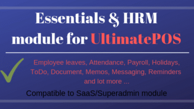 Essentials and HRM Module for UltimatePOS with SaaS Addon