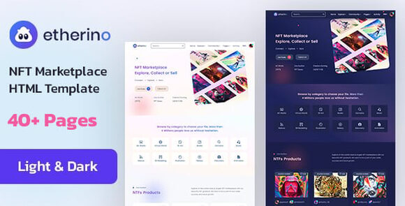Etherino NFT HTML Marketplace