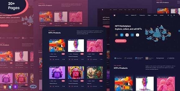 NftMarket NFT Marketplace Responsive HTML Template