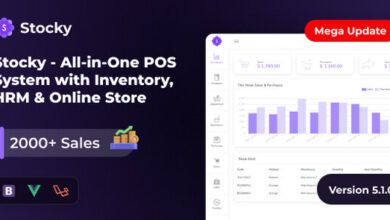 Stocky POS with Inventory Management Online Store and HRM Script
