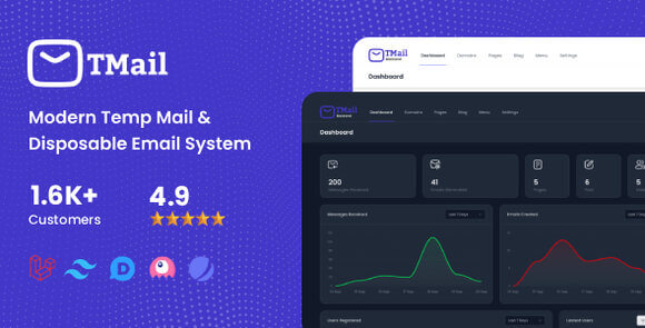 TMail Modern Temp Mail and Disposable Email System Nulled Script
