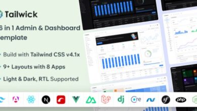 Tailwick Tailwind React NextJS Angular Vue Nuxt Laravel Admin Dashboard HTML Template