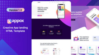 Xappox App Landing Page Template