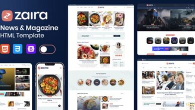 Zaira News Magazine HTML Template RTL