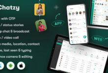 Chatzy WhatsApp Clone Chat and Call App User Web Admin Subscription