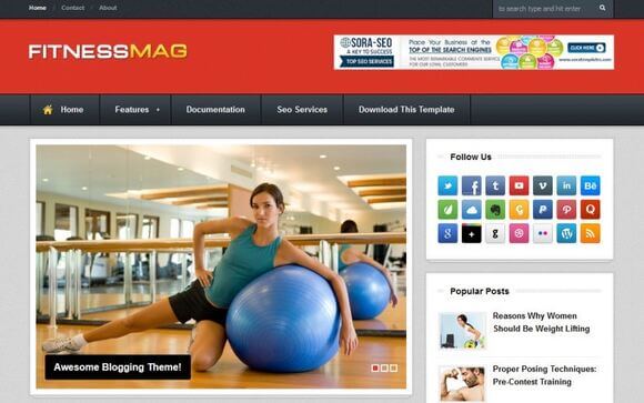 FitnessMag Fitness Blogger Template