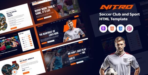 Nitro Soccer Club and Sport HTML Template Download