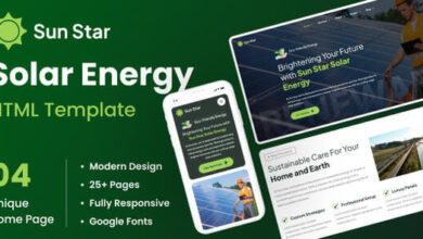 Solar Panel and Renewable Energy HTML Template - Sun Star