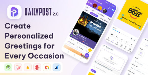 Download DailyPost v2.0 – Poster Maker, Festival & Business, Crafto App Clon