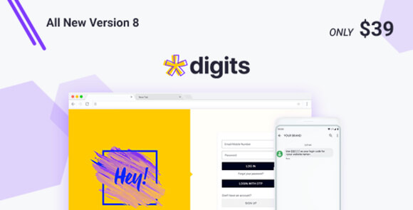 Download Digits v9.1.0.5 – WordPress Mobile Phone Number OTP Signup and Login Form Plugin